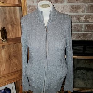 Croft & Barrow Zip Up Sweater Size XL